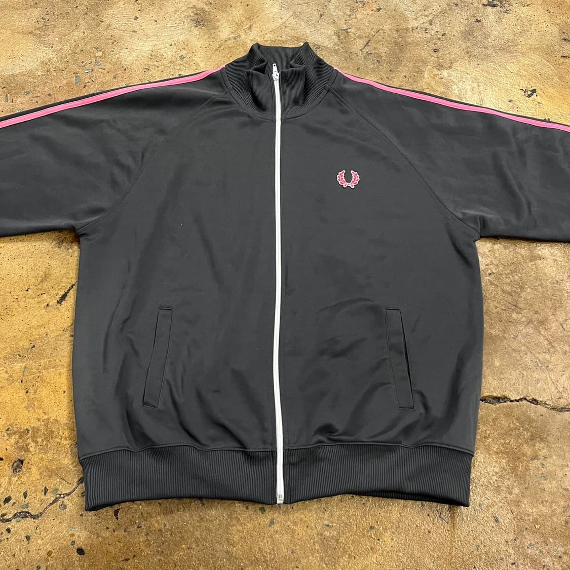 [정품/L] 프레드페리 핑크 라인 트랙 자켓 b17 상품이미지3