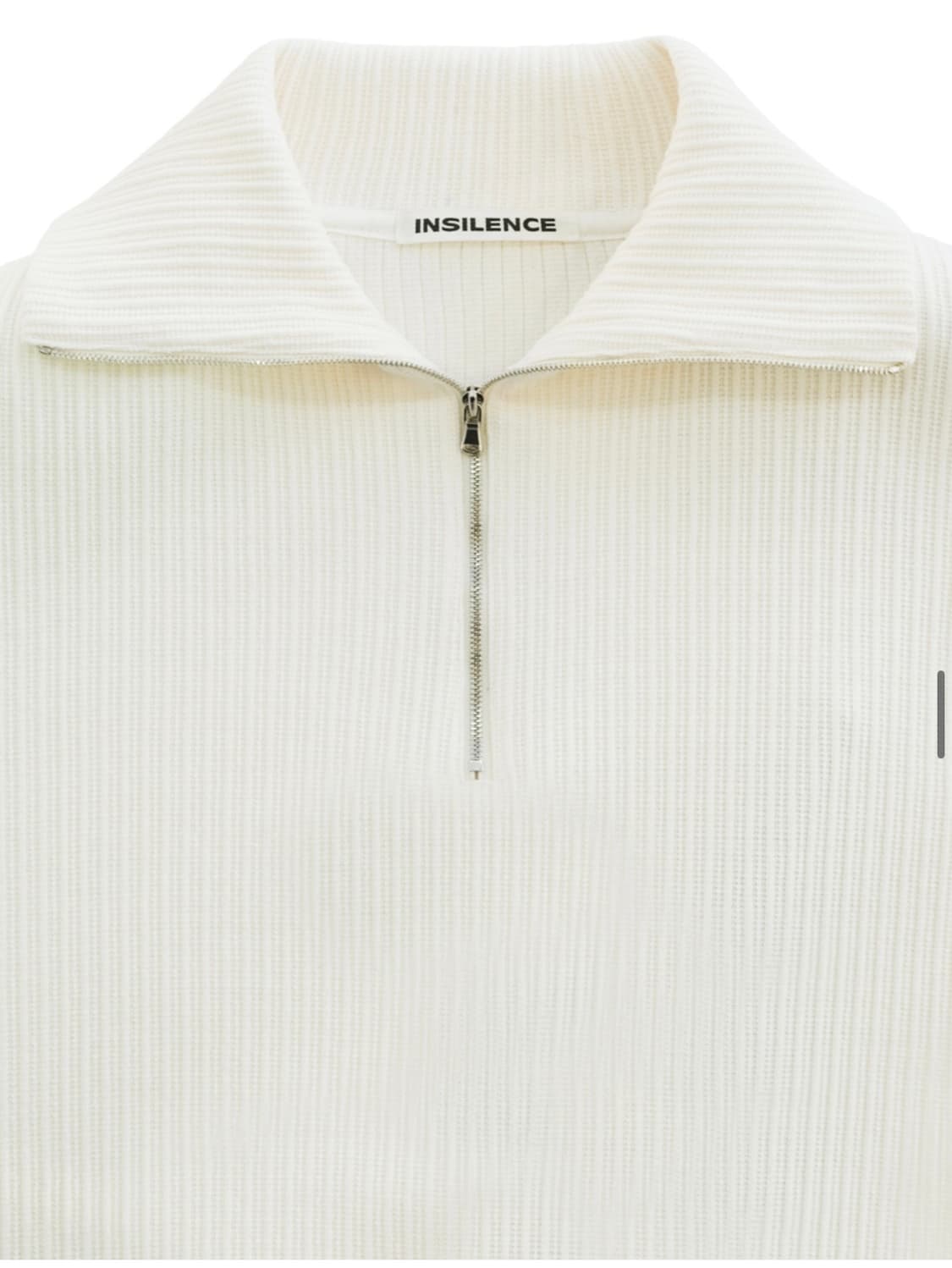 인사일런스 하프 집업 니트 크림 L 상품이미지4