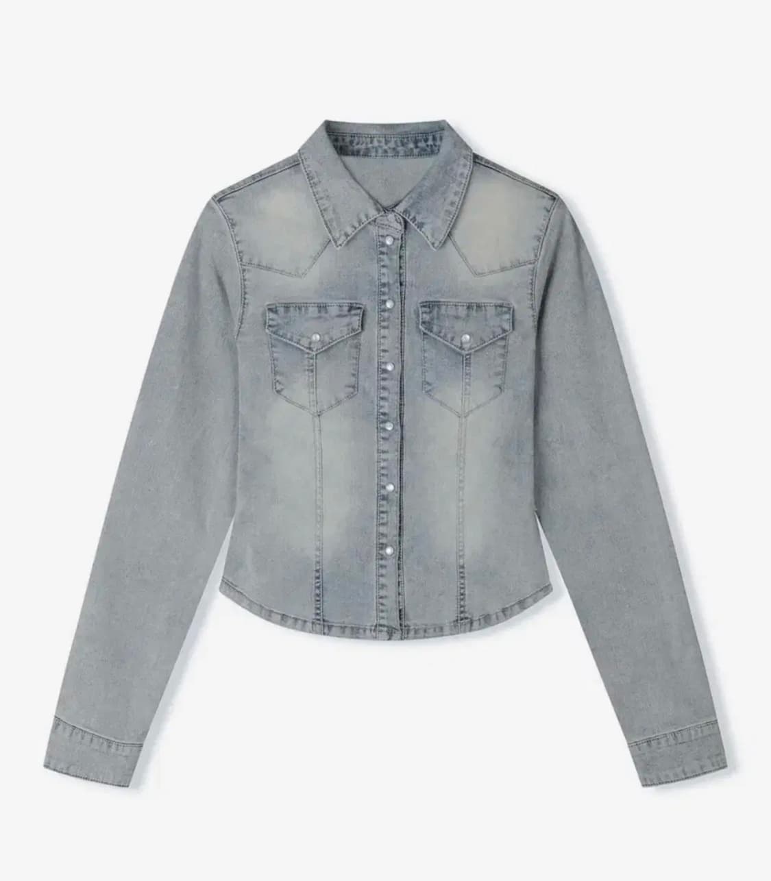 데케트우먼 웨스턴 슬림 데님 셔츠 상품이미지4