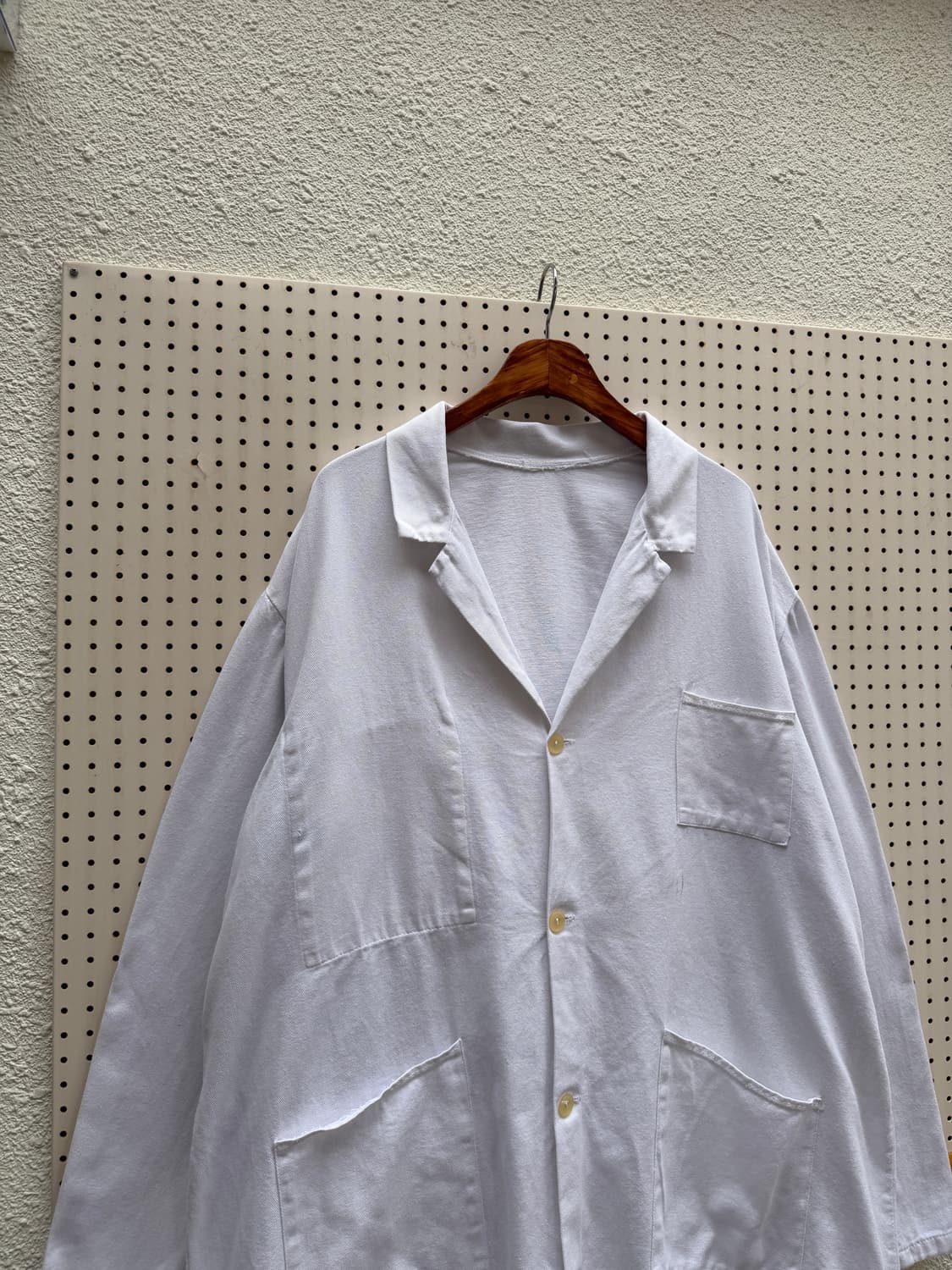 1960s FRENCH WHITE ATELIER 60s 아틀리에 샵코트 상품이미지6