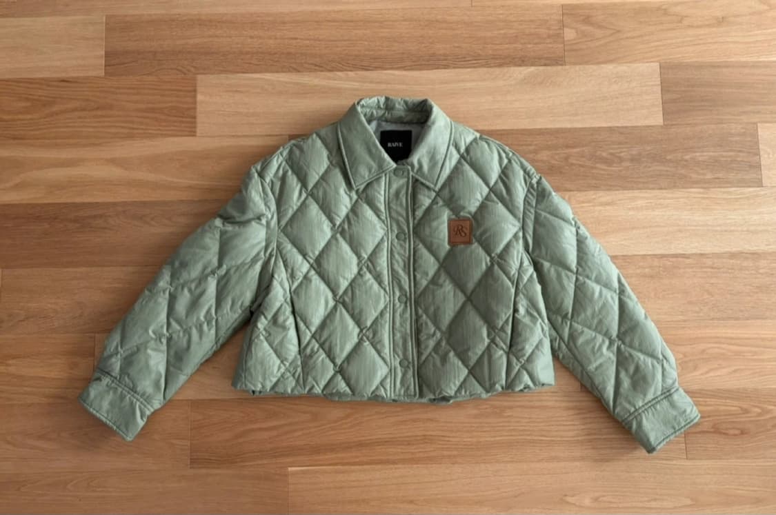 레이브 크롭 퀼팅 덕다운 자켓 상품이미지2