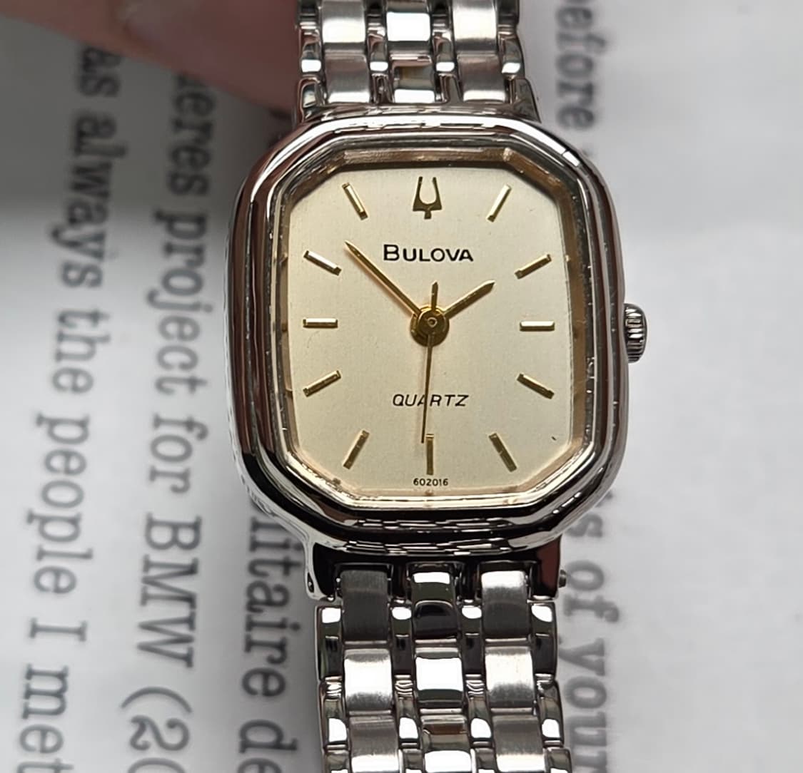 빈티지 부로바 팔각 옥토탱크 샴골판 논데이트 쿼츠 여성용 브레이슬릿 ve 상품이미지1