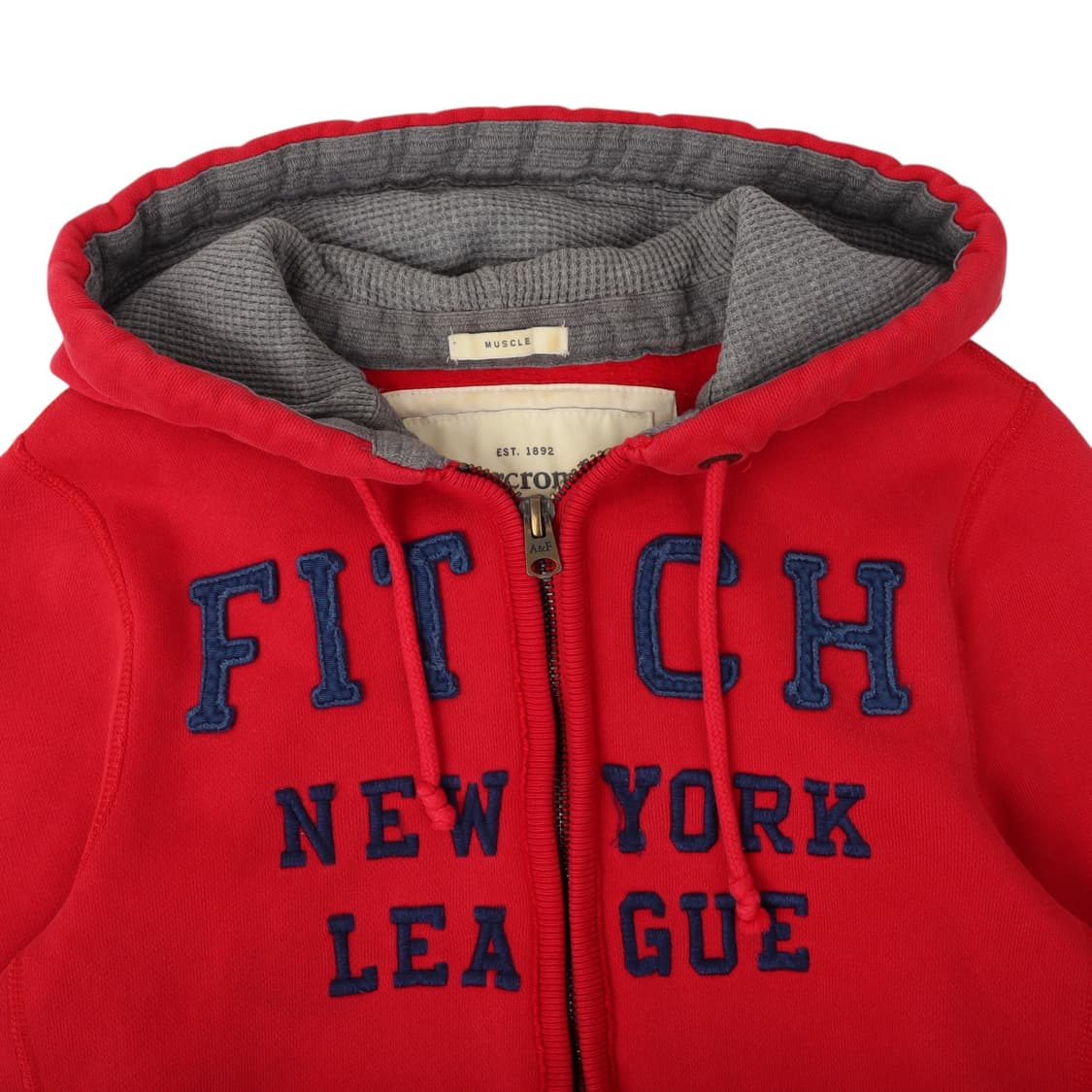 아베크롬비 레드 엠브로이드 헤비 후드집업 상품이미지2