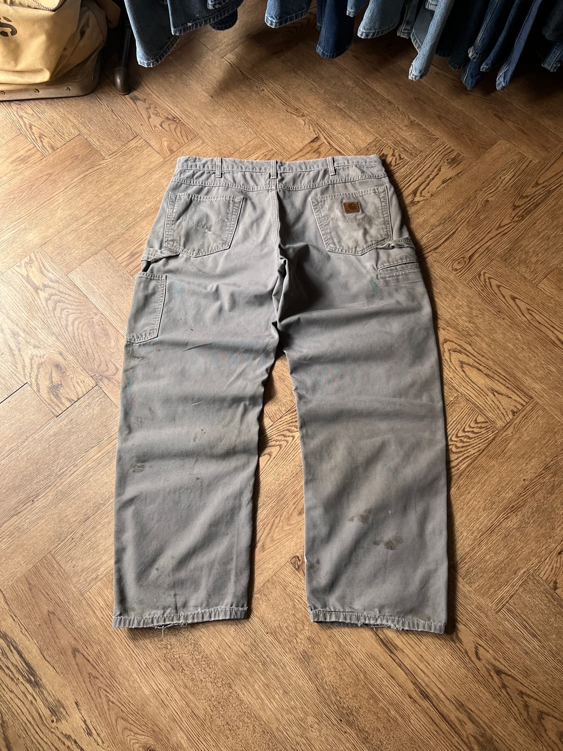 [38]칼하트 USA 더티워싱 차콜 싱글니 카펜터 워크 팬츠 상품이미지2