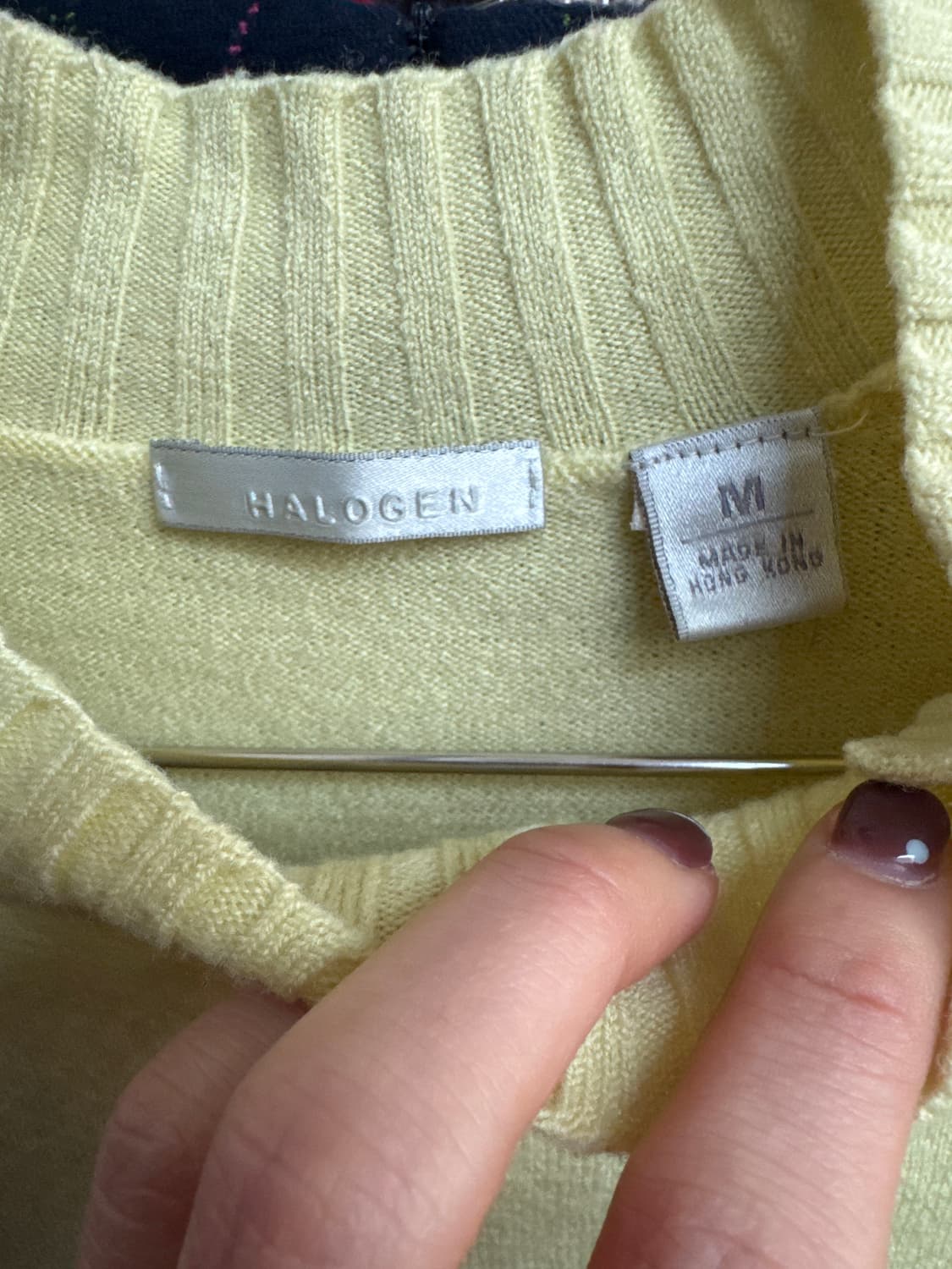 (HALOGEN) 빈티지 메리노 울 버튼 니트 톱 상품이미지7