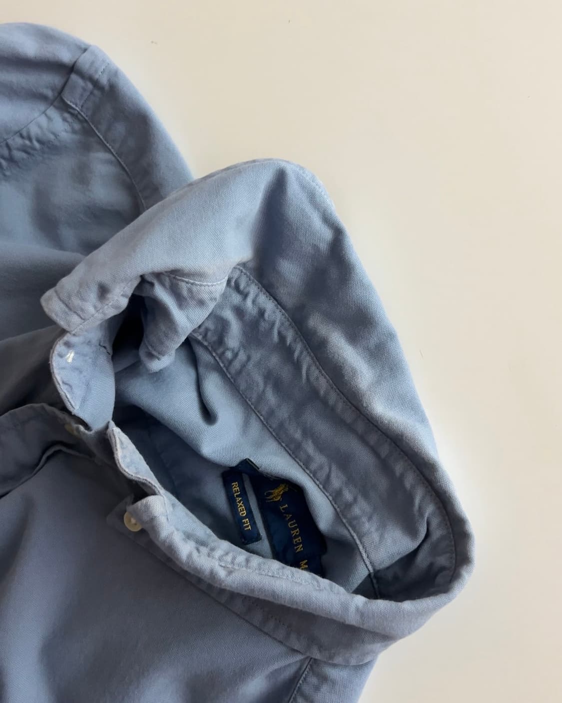 폴로 랄프로렌 여성 워싱블루 솔리드 셔츠 M 상품이미지4