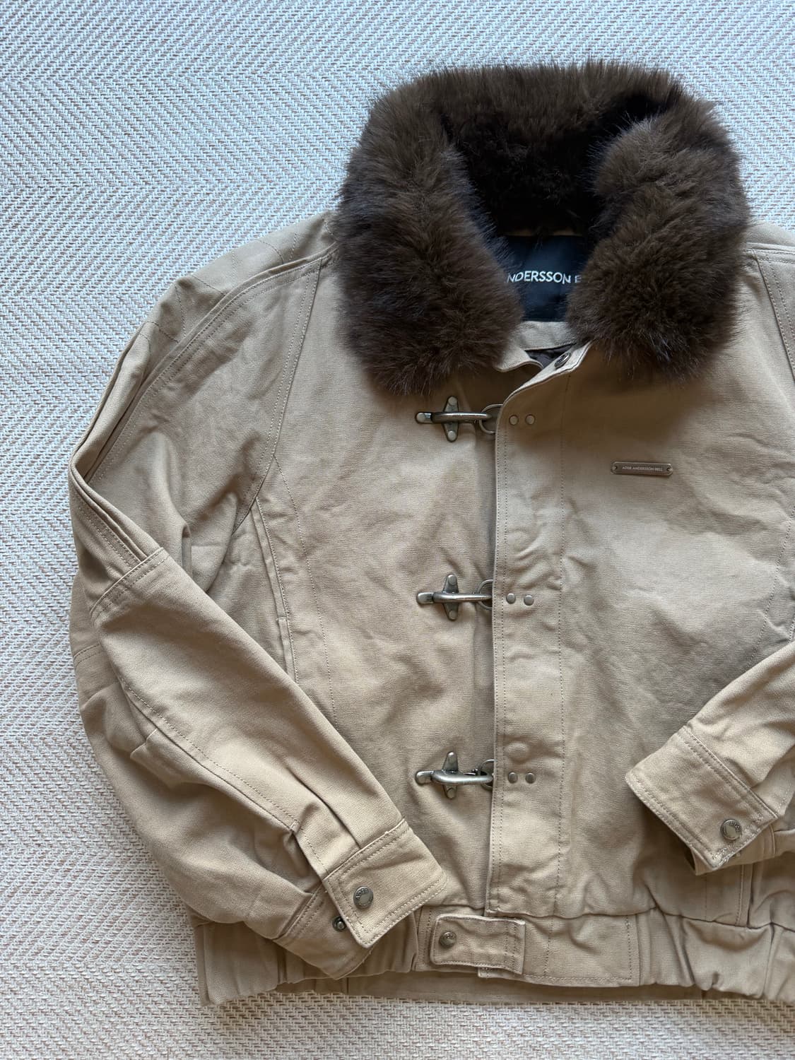 앤더슨벨 오르테가 워시드 코튼 자켓 베이지 XL 상품이미지4