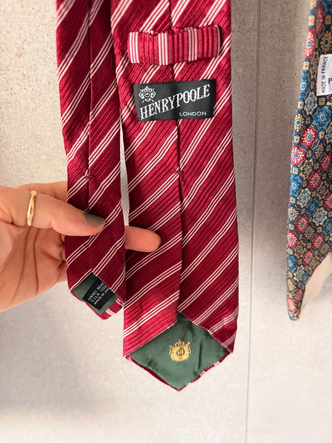 일본빈티지 실크 넥타이 발망 상품이미지2