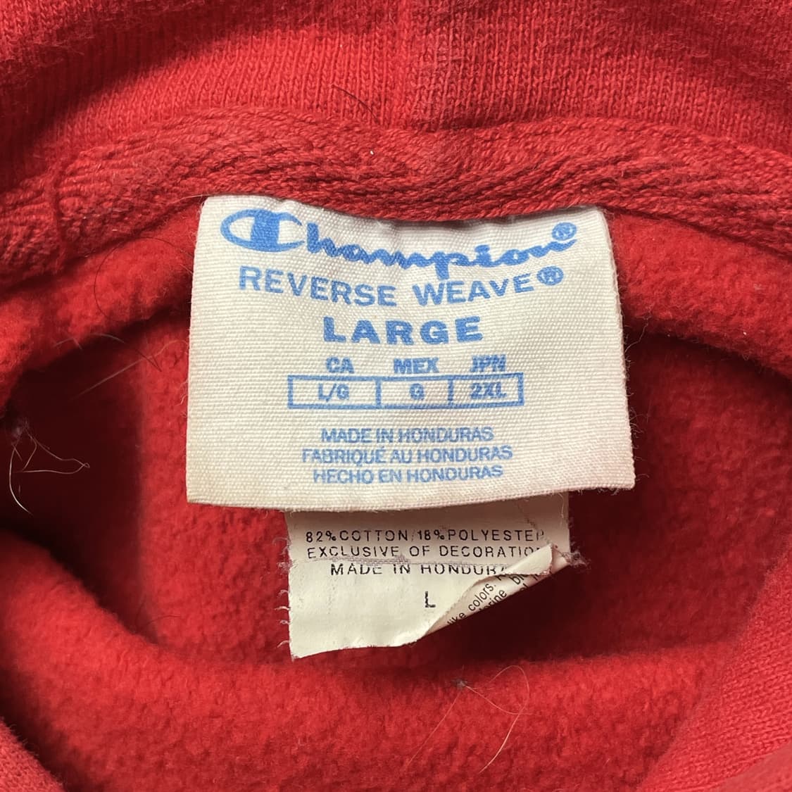 CHAMPION 챔피온 리버스위브 레드 액션 패널 후드티 A00372 상품이미지9