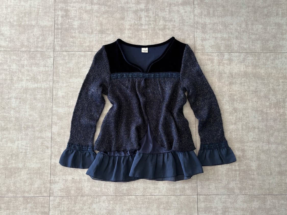 axes femme) velvet frill knit 상품이미지1