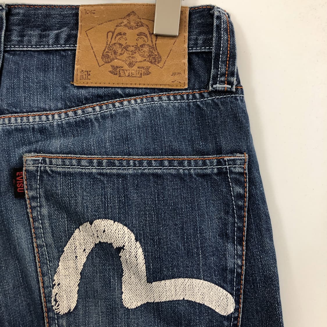 00s 에비수 프린팅 데님진 29 인치 상품이미지5