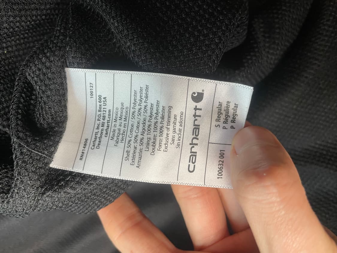 칼하트 써멀 후드집업 블랙s 상품이미지4