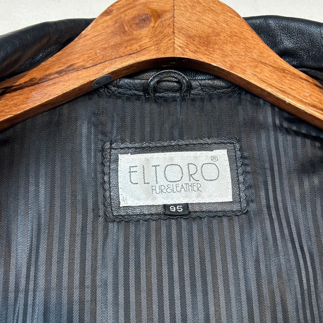 M) ELTORO 블랙 램스킨 양가죽 봄버 자켓 상품이미지8