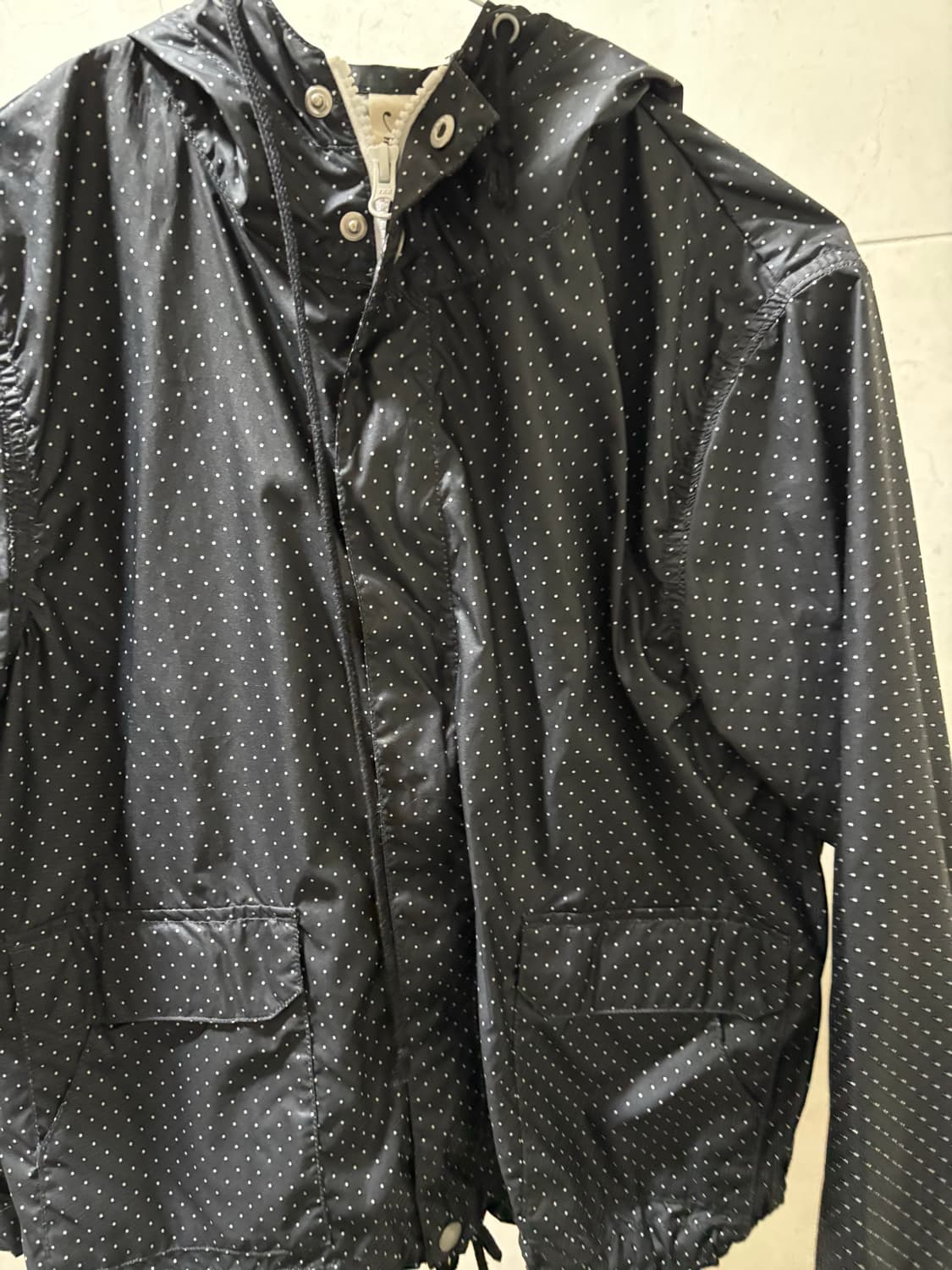 일본빈티지 블랙도트 바람막이 판매합니다 모리걸 코이세이오 상품이미지1