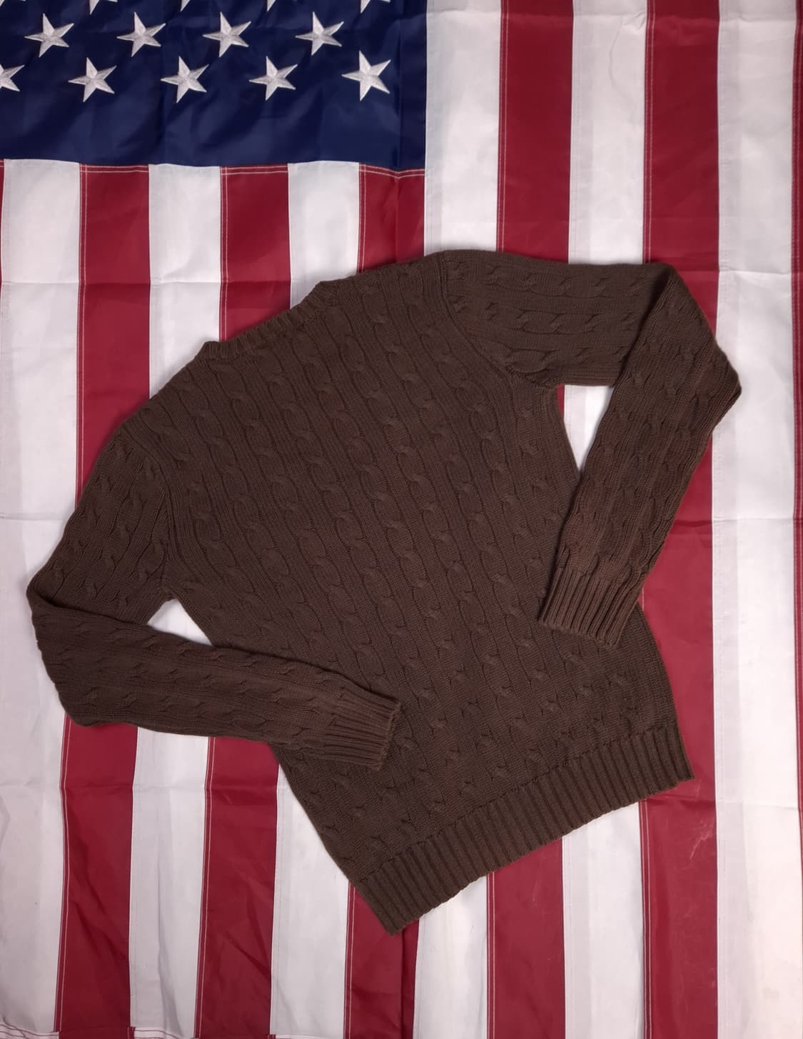 오리지날 랄프로렌폴로 스포츠 우먼 코튼 브이넥 케이블 니트 상품이미지7