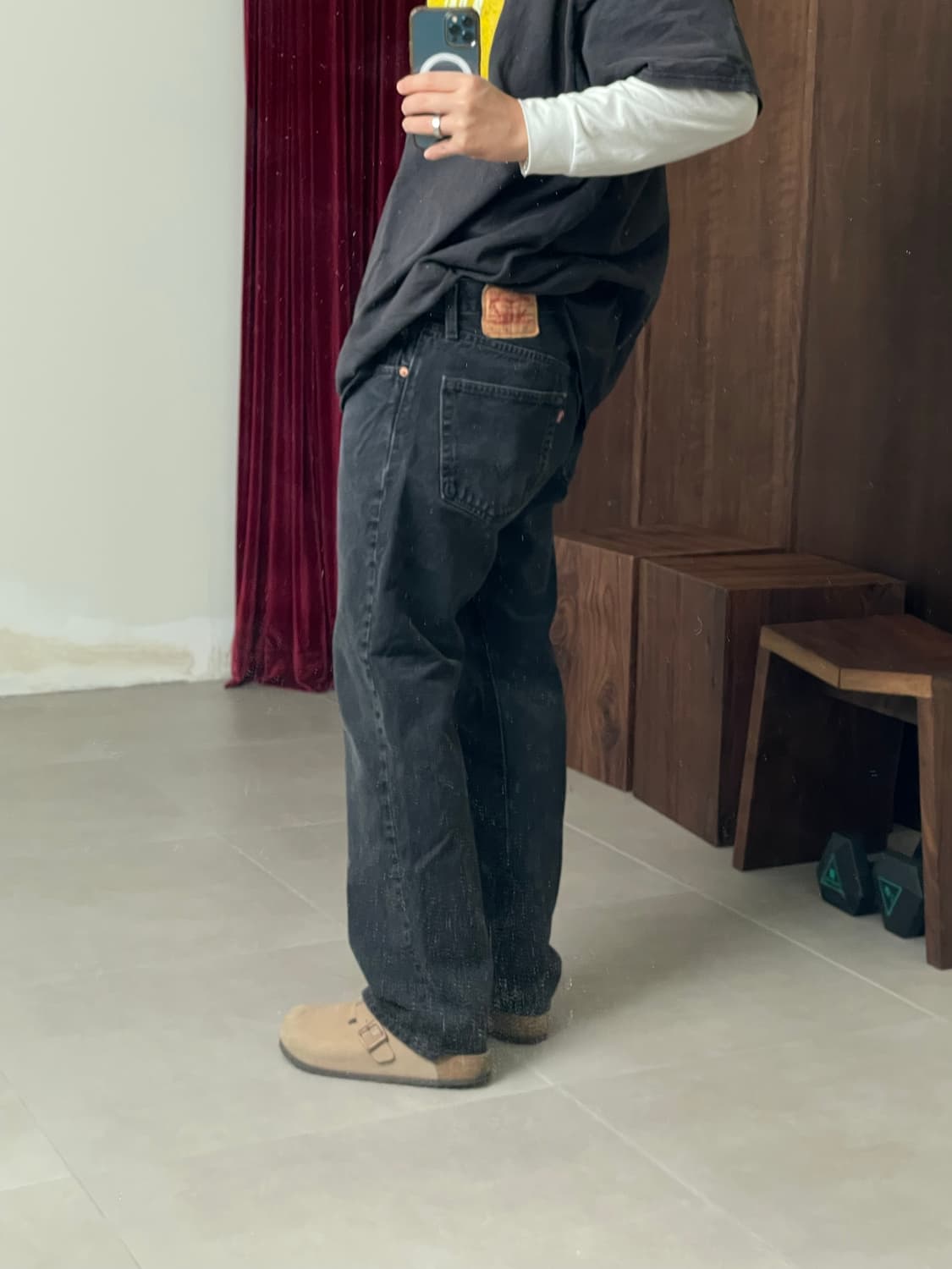 빈티지 리바이스501 블랙데님 34x30 상품이미지10