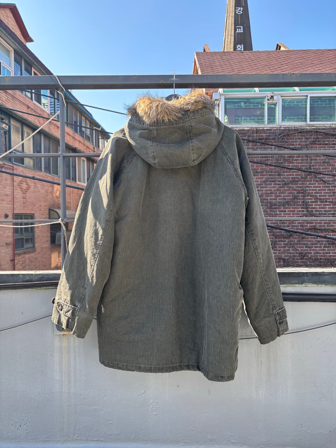 빈티지 퍼후드 야상 파카 상품이미지3