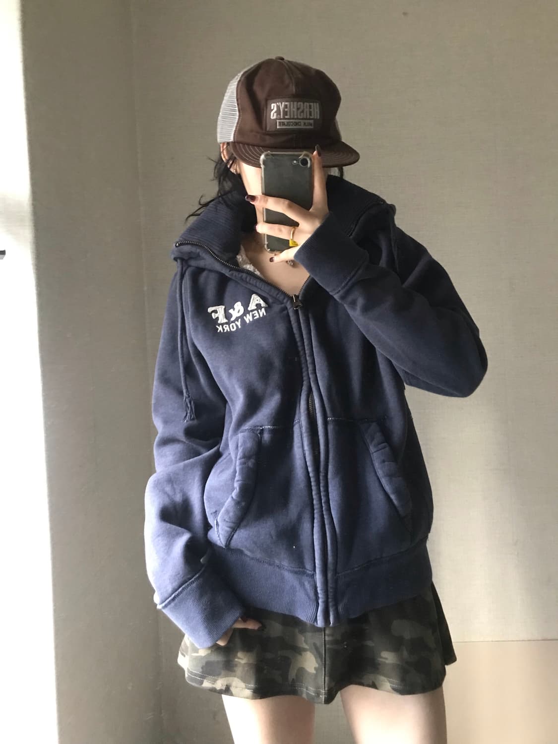 아베크롬비 하이넥 퍼후드집업 상품이미지3