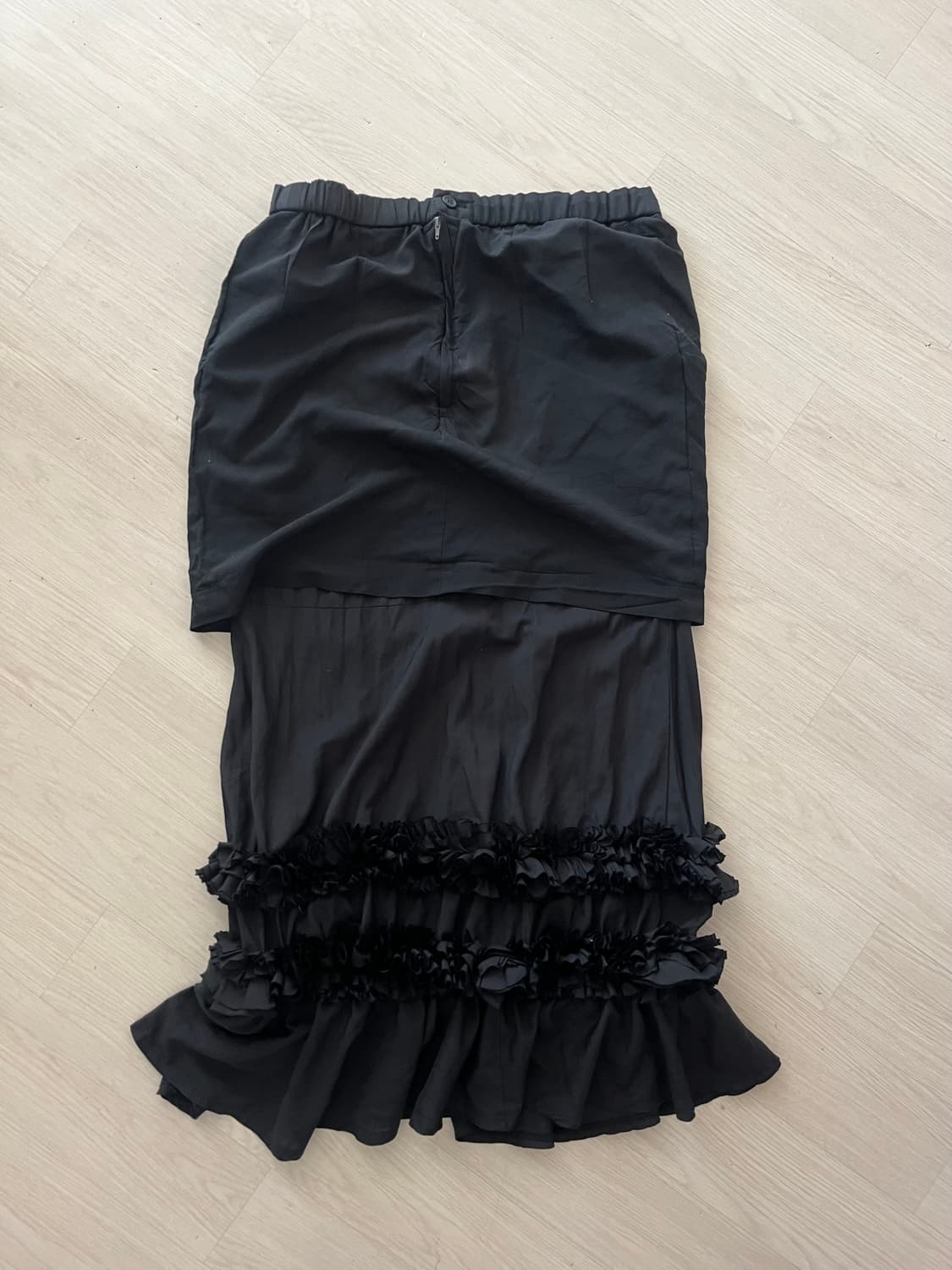 꼼데가르송 레이어드 프릴 롱 스커트 상품이미지1