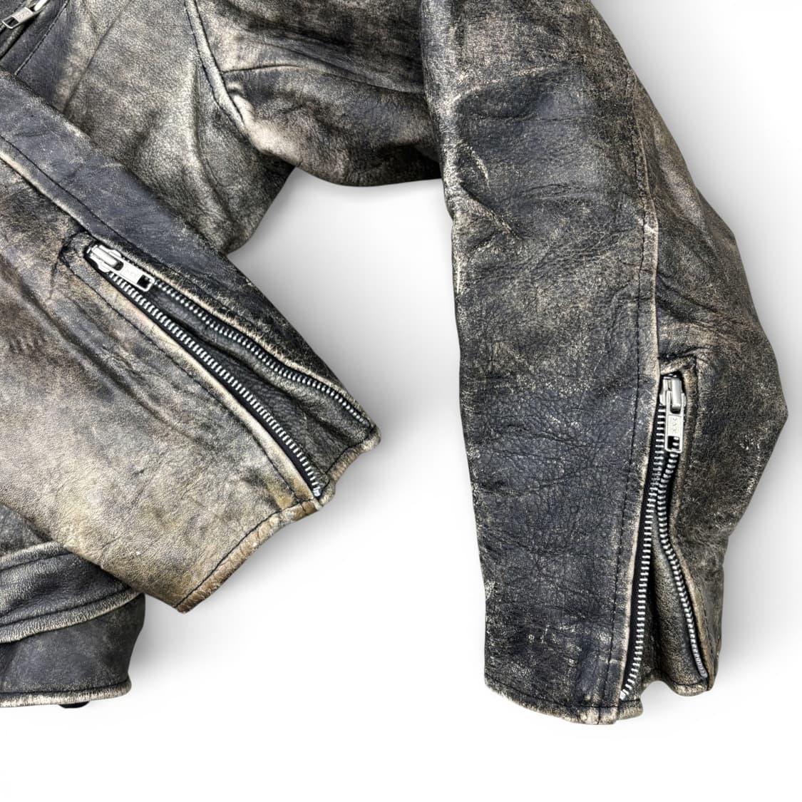 90's 레더 모터사이클 자켓 상품이미지5