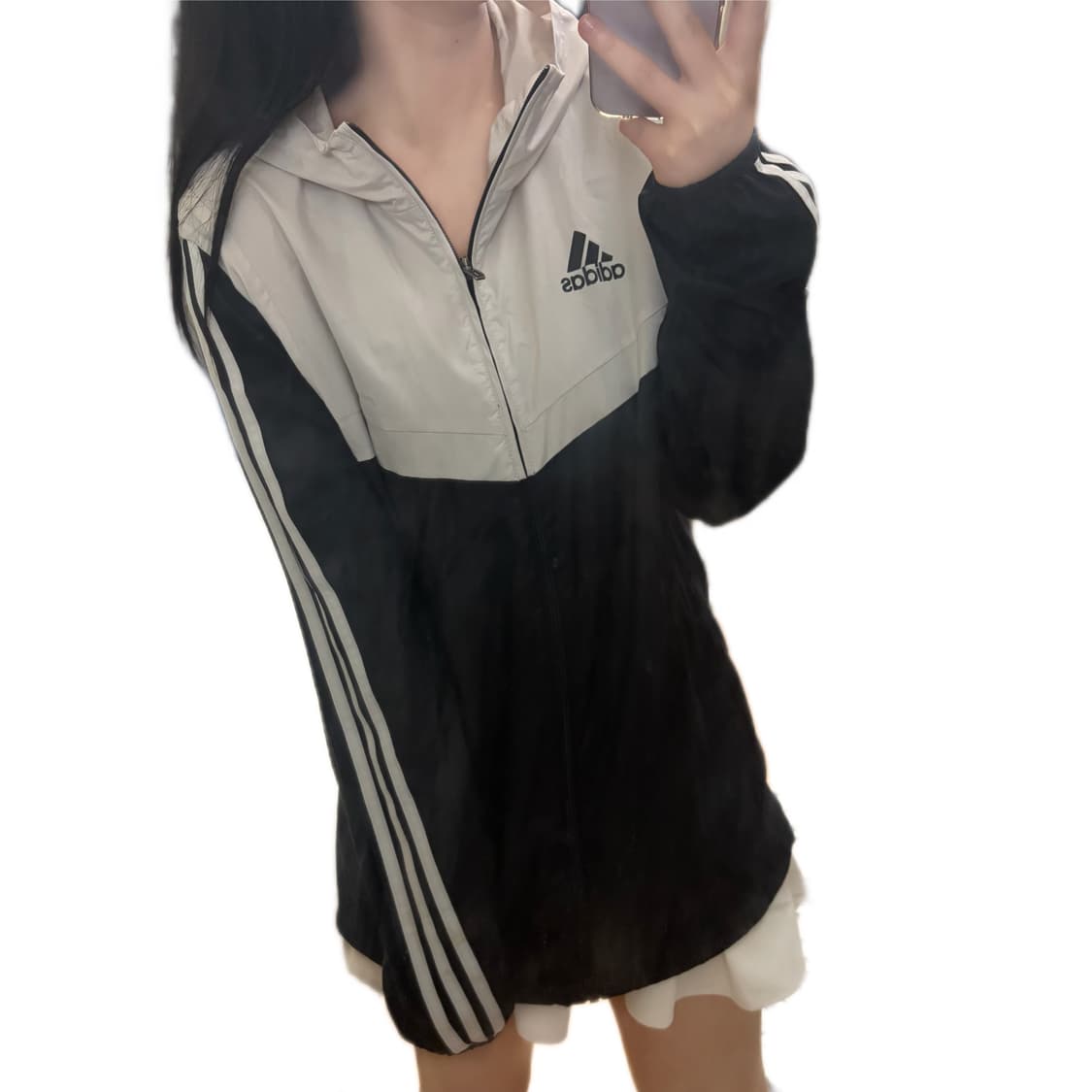 아디다스 화이트 블랙 오레오 바람막이 상품이미지2