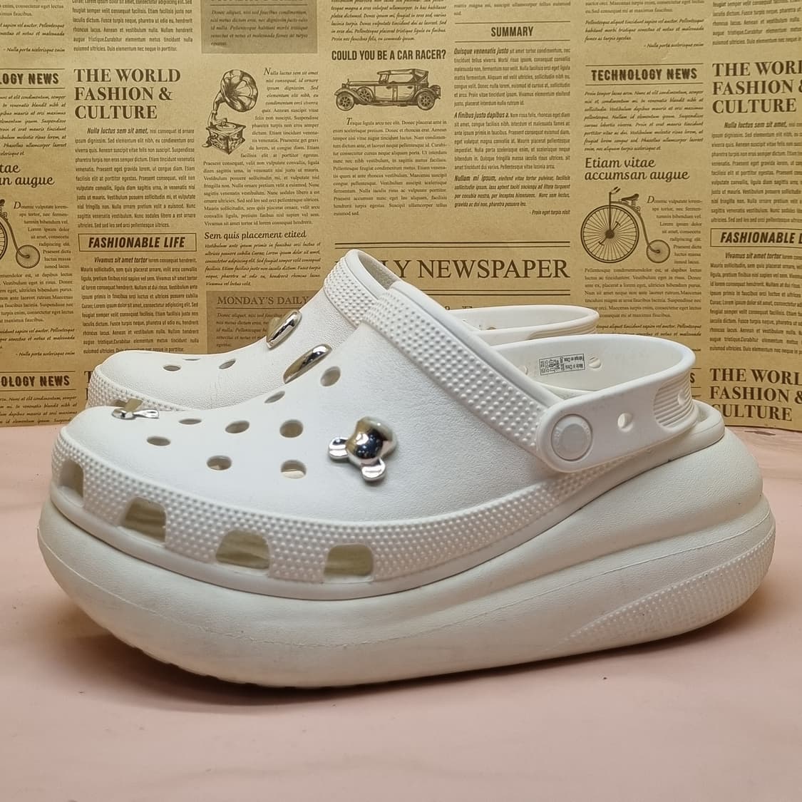 크록스 클래식 크러쉬 클로그 화이트 250 상품이미지1