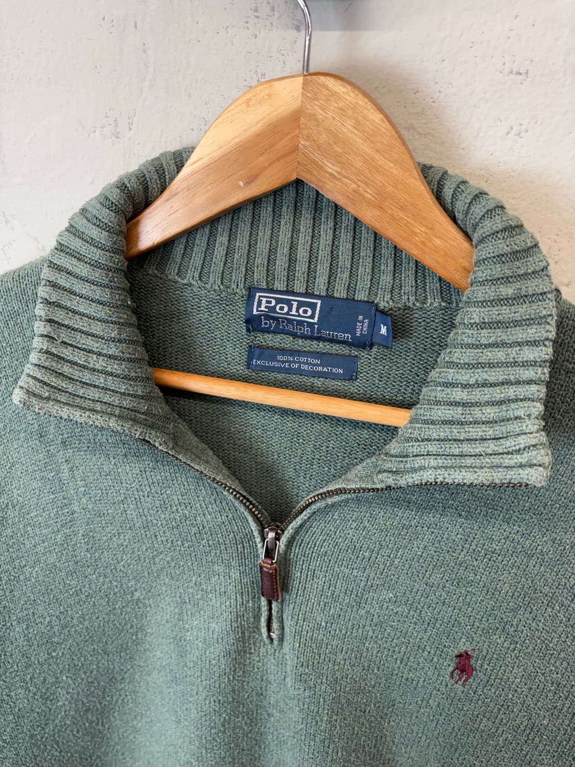 폴로랄프로렌 빈티지 코튼 반집업 니트 상품이미지6