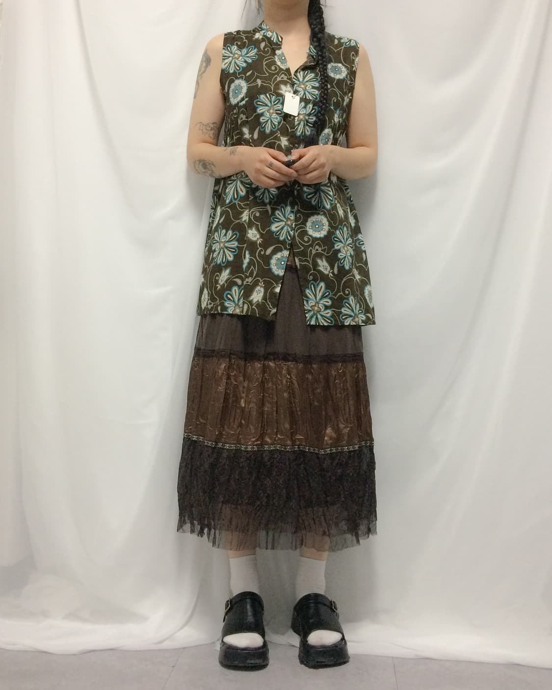 Ethnic mood pattern sleevelss 상품이미지1