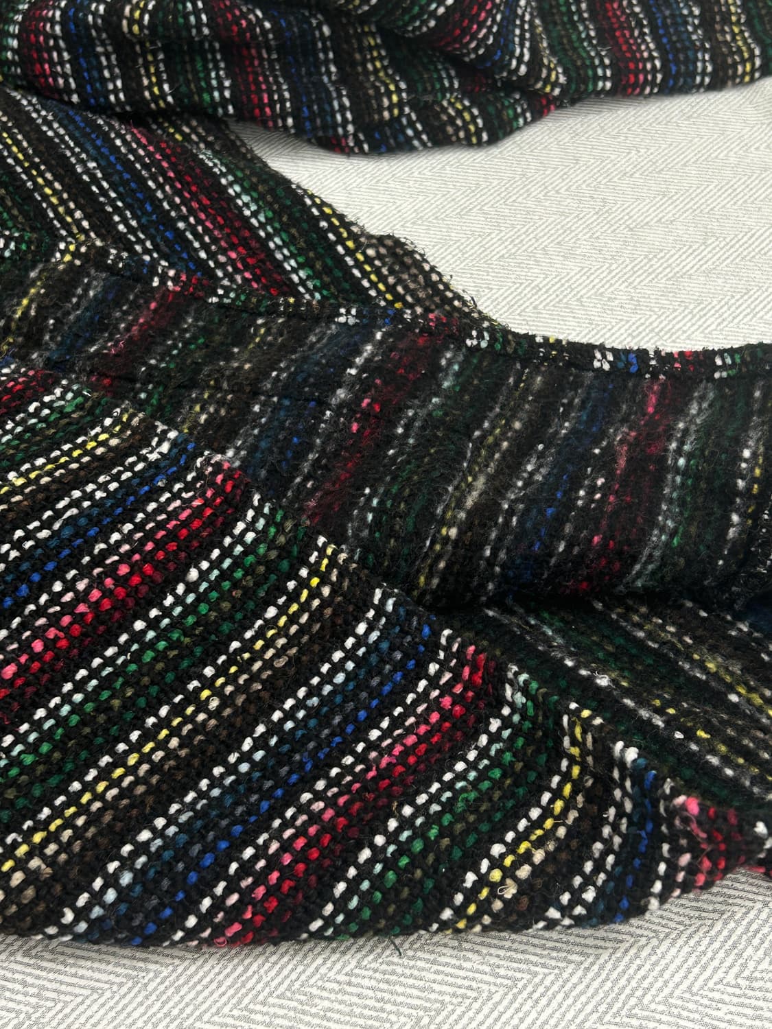 Franks Textiles 멕시코 빈티지 바하 니트 후드티 XXL 판쵸 상품이미지8
