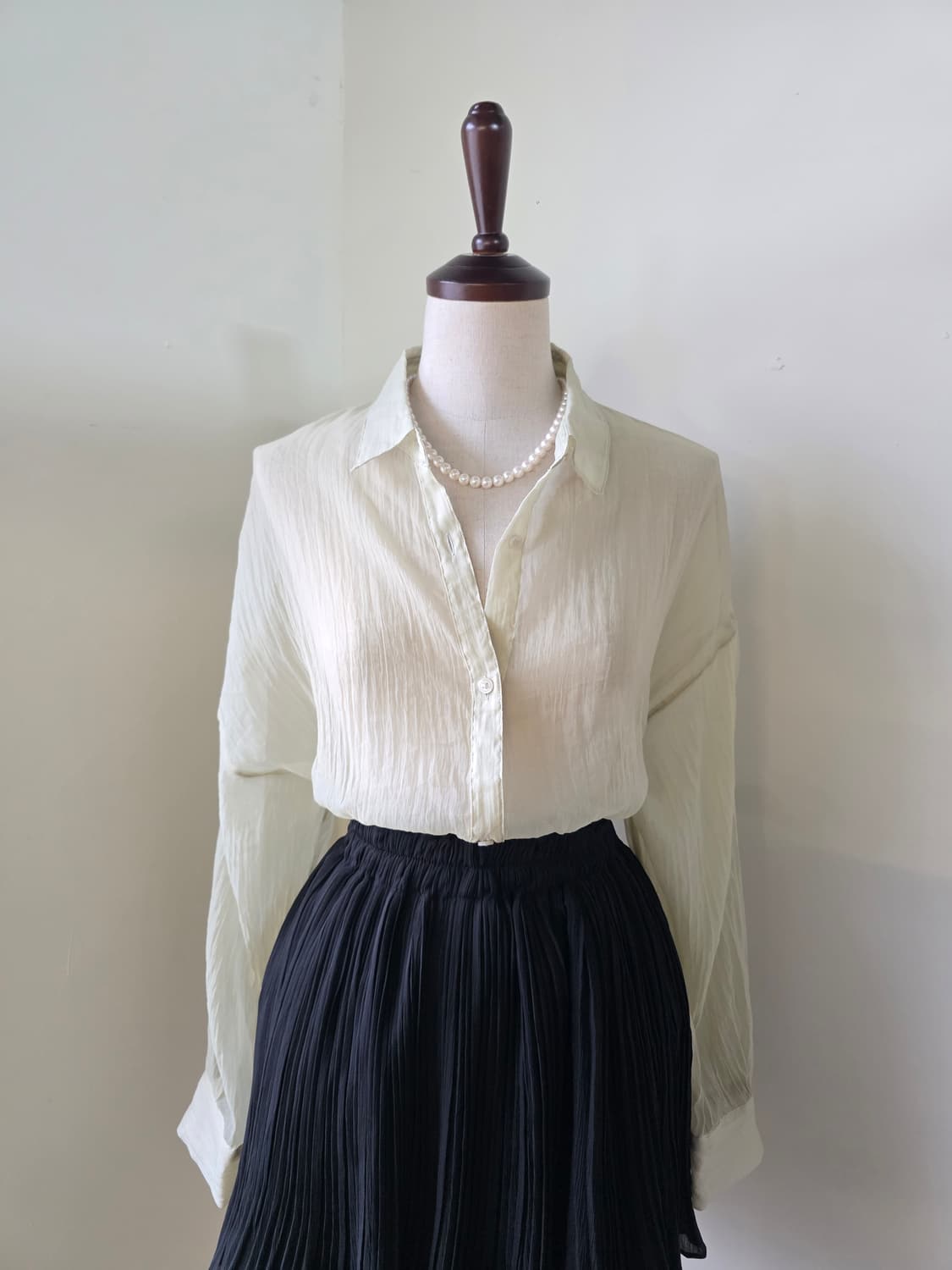 시스루 셔츠 블라우스 상품이미지2