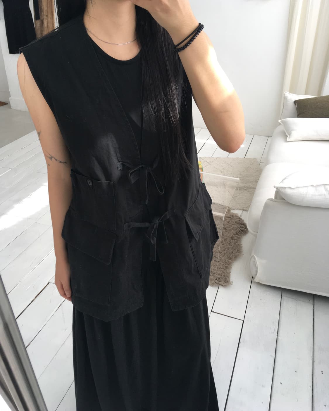 [niko and…] Black Cotton Vest 상품이미지5