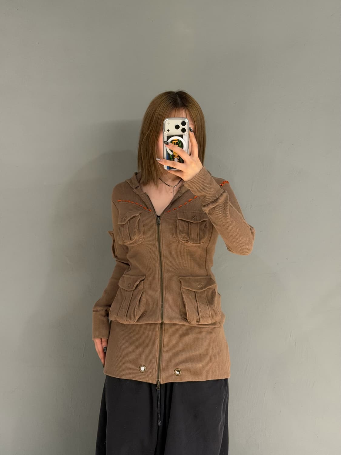 multi pocket printing hood zip-up & ops 상품이미지2