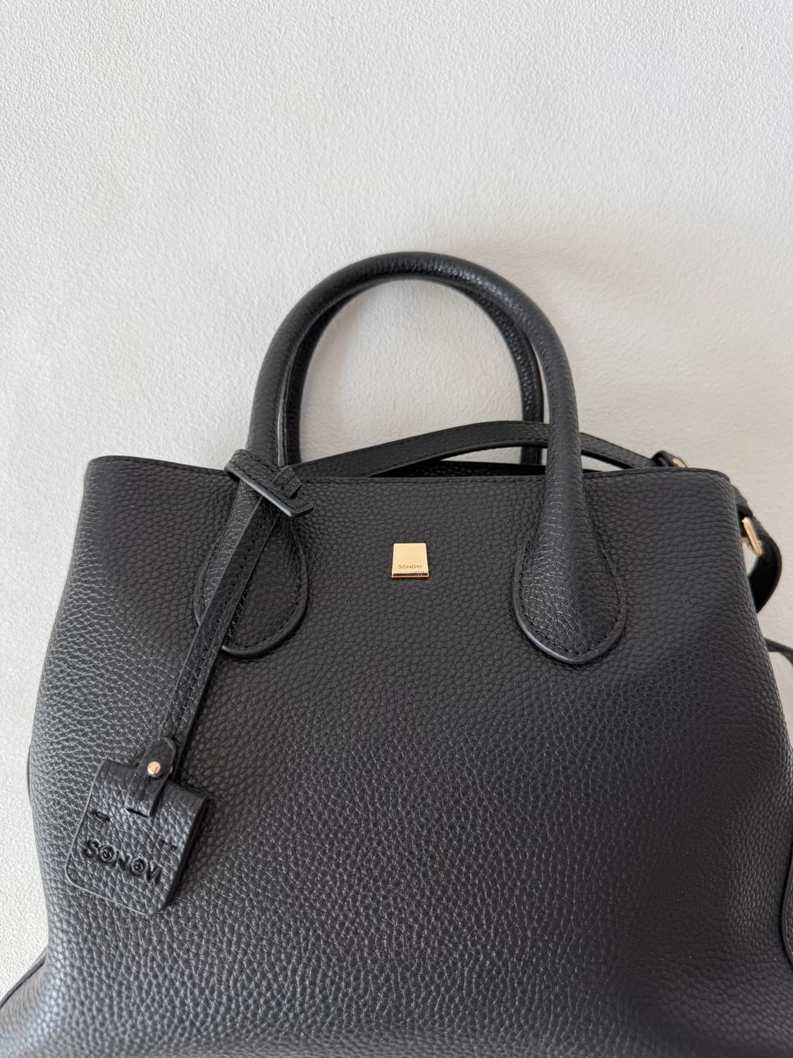 Pre owned 레더 핸드백(크로스 가능) 상품이미지2