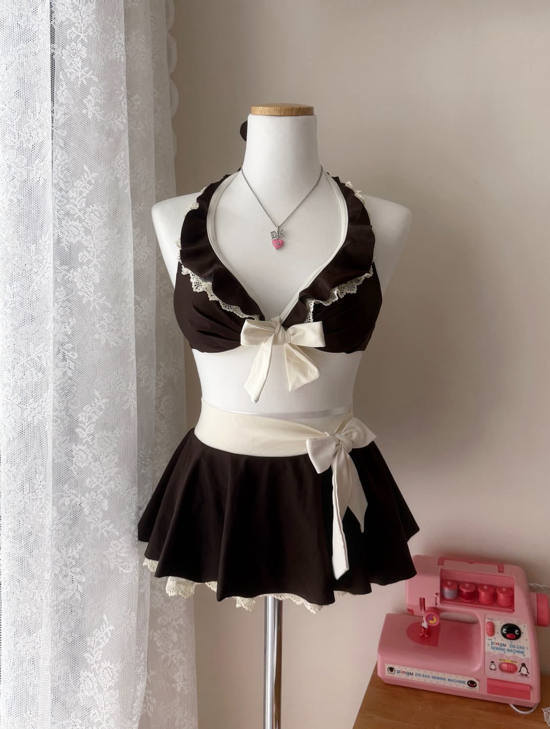브라운 비키니 빈티지 라떼갸루 상품이미지2
