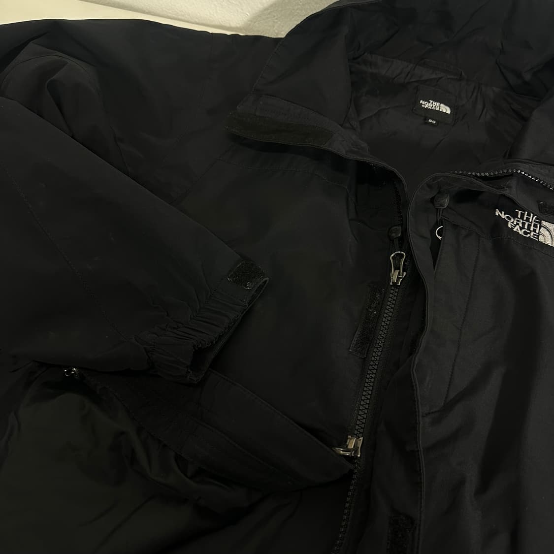 90-95 M 노스페이스 블랙 기본로고 바막자켓 상품이미지3