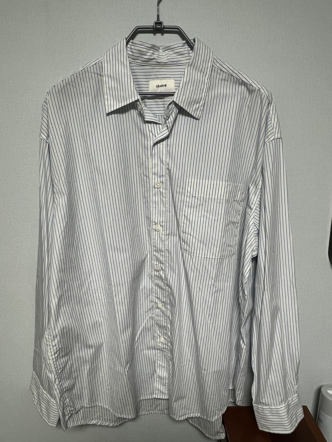 [L] 르아브 샴브레이 스트라이프 셔츠 상품이미지4
