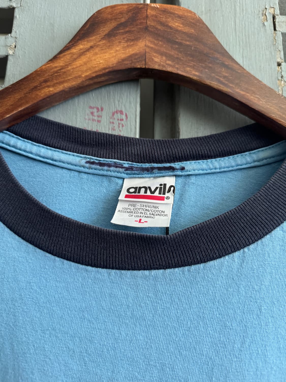 [L]Anvil USA 썬페이딩 링거 티셔츠 상품이미지3