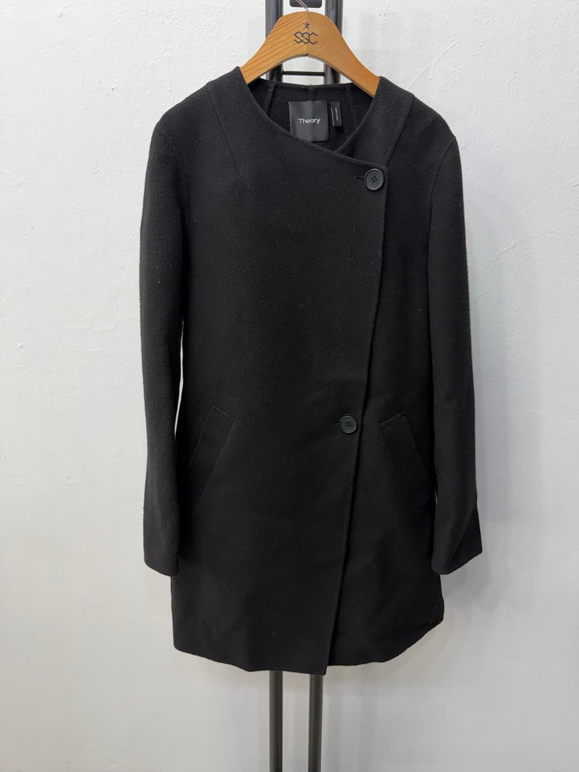 정품) Theory 띠어리 여성 블랙 코트 S 상품이미지1