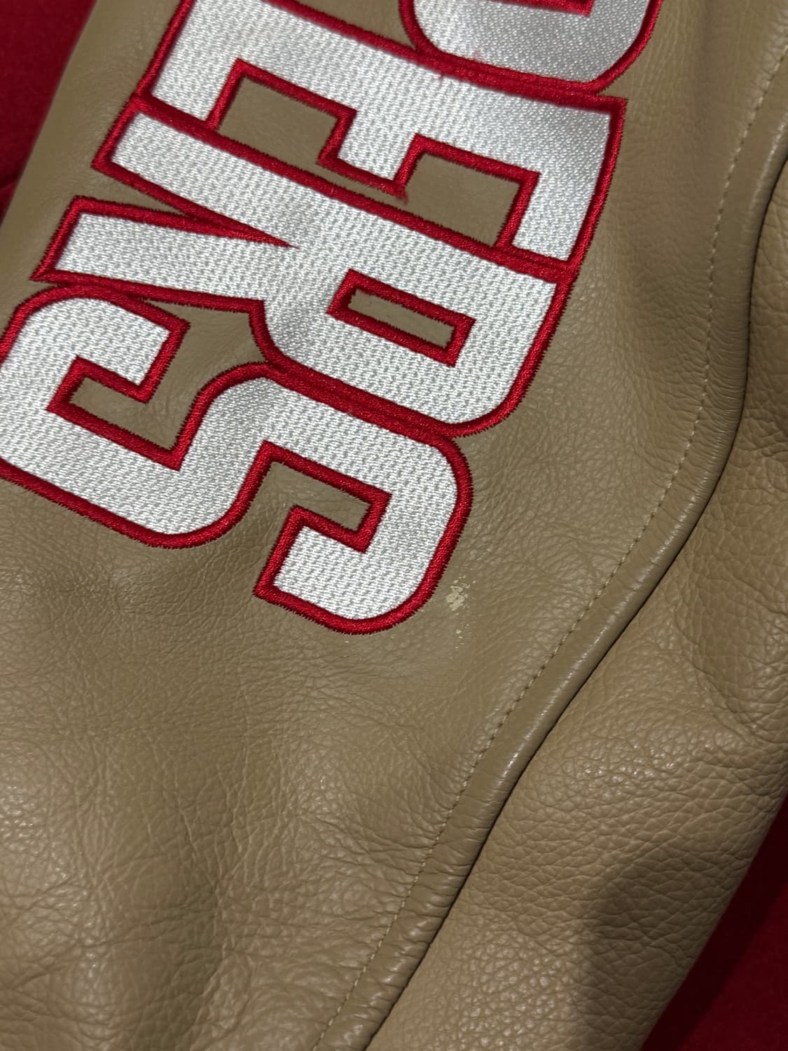 뉴에라 엑스라지 LA 클리퍼스 스타디움 자켓 바시티 레드  상품이미지4