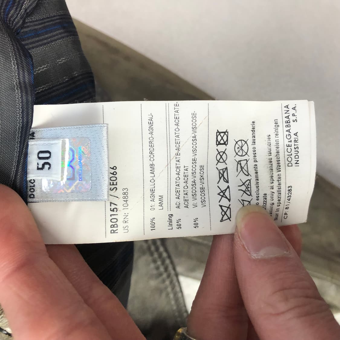 돌체앤가바나 아카이브 램스킨 레더자켓  상품이미지9