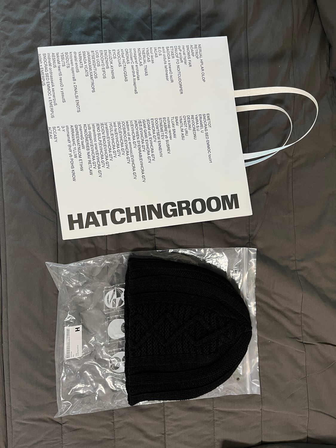 해칭룸 Jacquard Big Beanie Black 상품이미지2