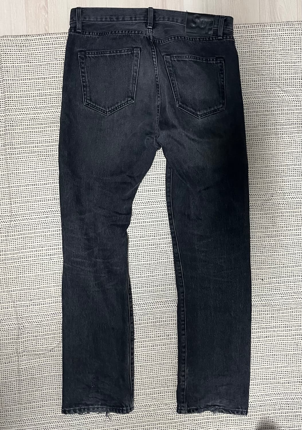 슈프림 슬림 데님진 블랙 흑청 32 usa 상품이미지3