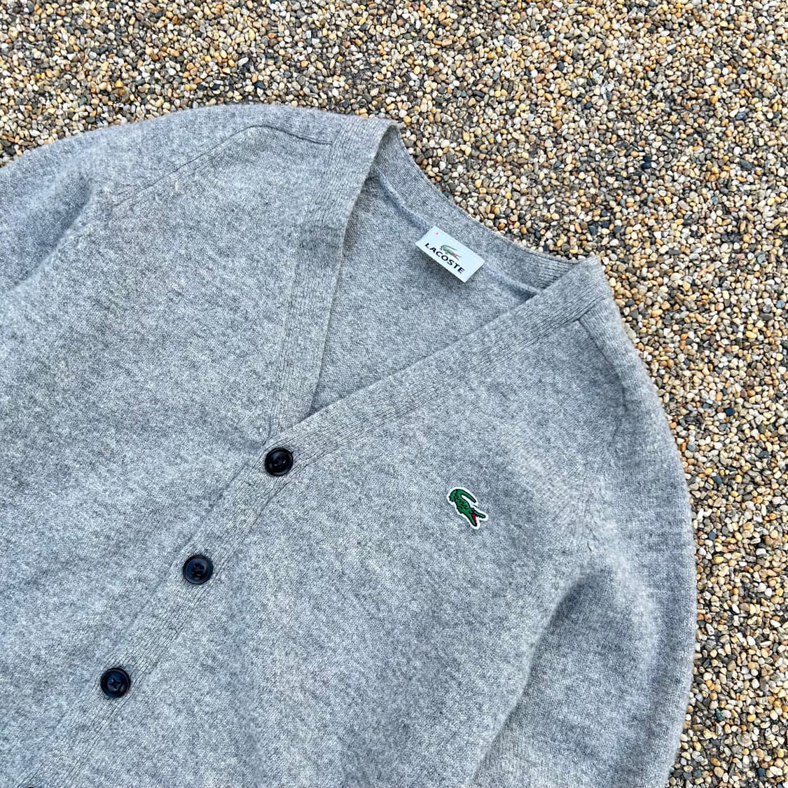 라코스테(Lacoste) 그레이 울 니트 가디건 상품이미지2