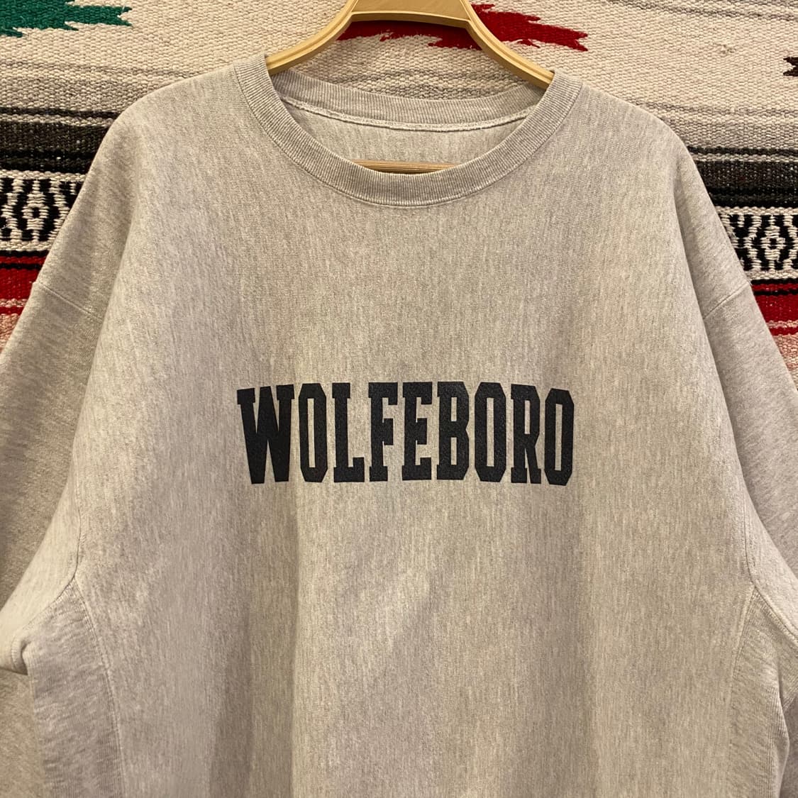 90s USA 챔피온 WOLFEBOR리버스위브 맨투맨  상품이미지5