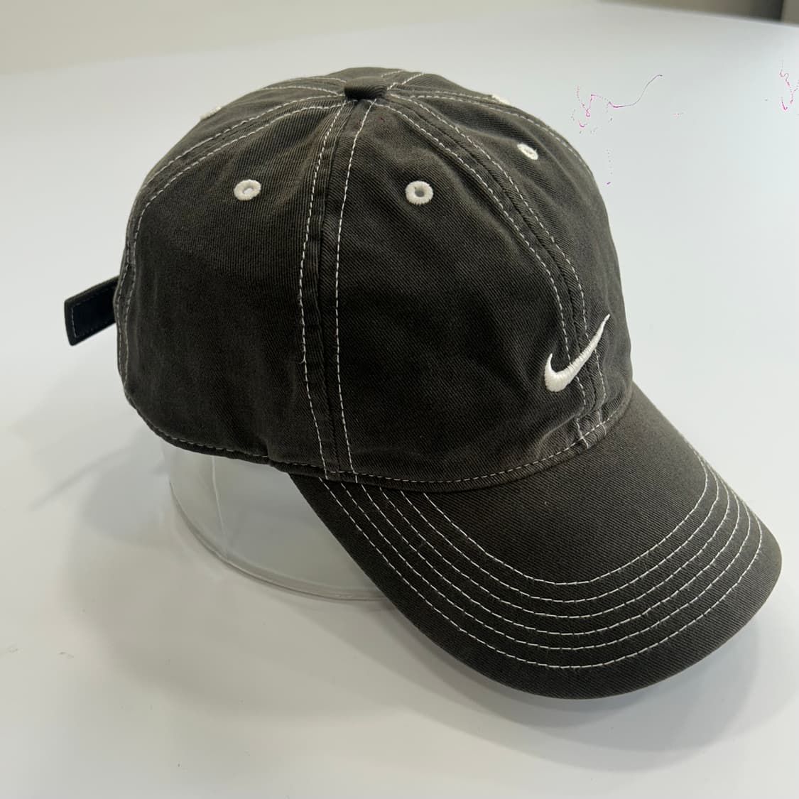 Nike 나이키 화이트 스티치 애쉬차콜 볼캡 상품이미지5