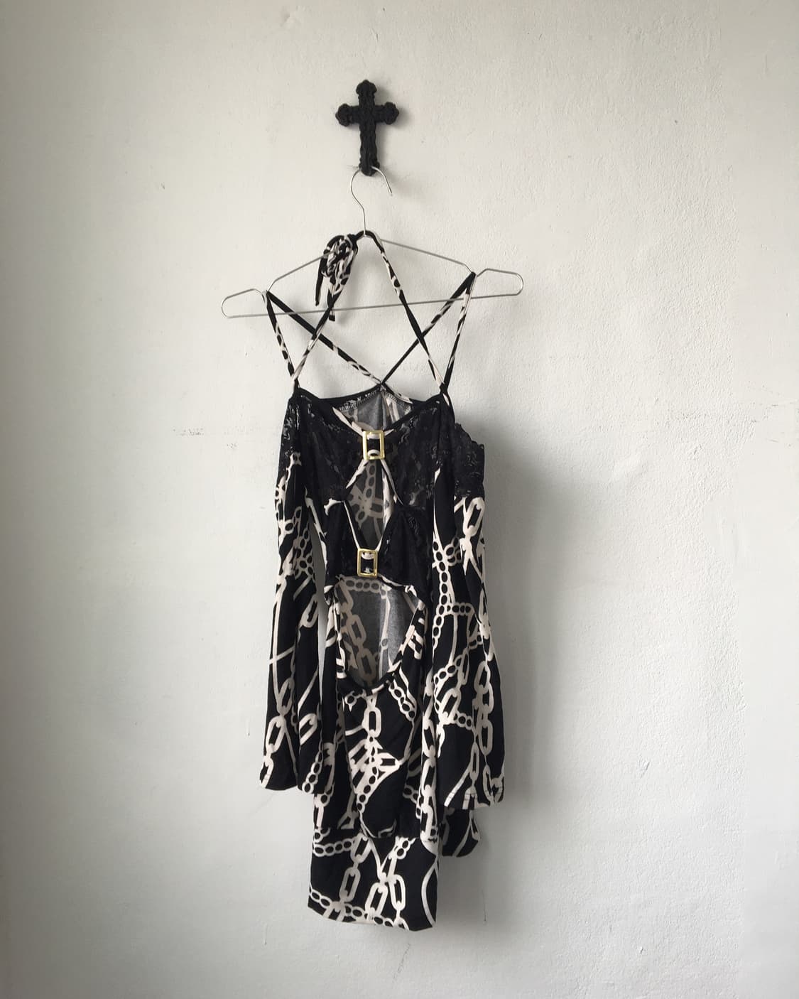 Chain pattern knit onepiece 상품이미지3