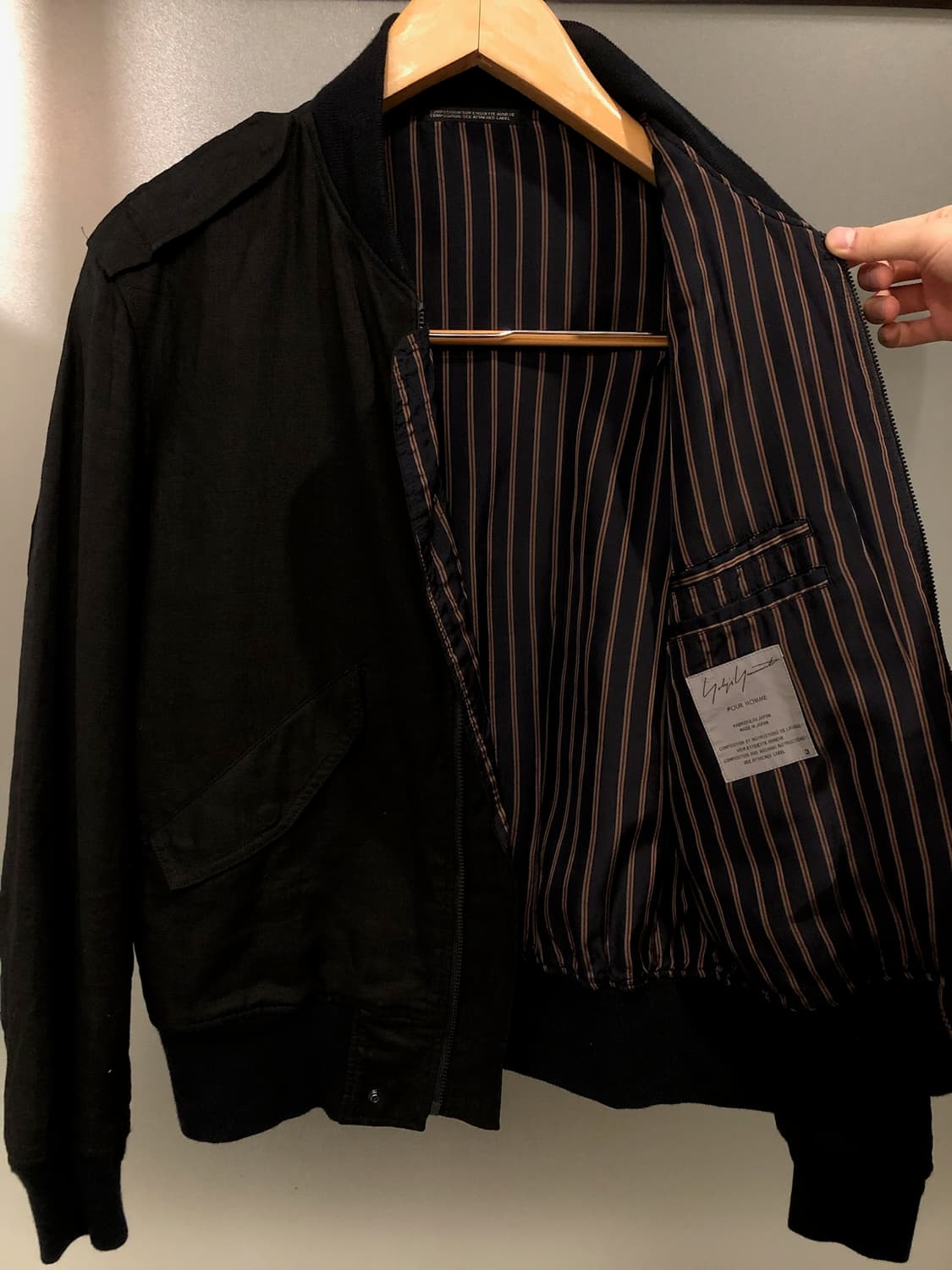 요지야마모토 뿌르옴므 MA-1 봄버 재킷 상품이미지2