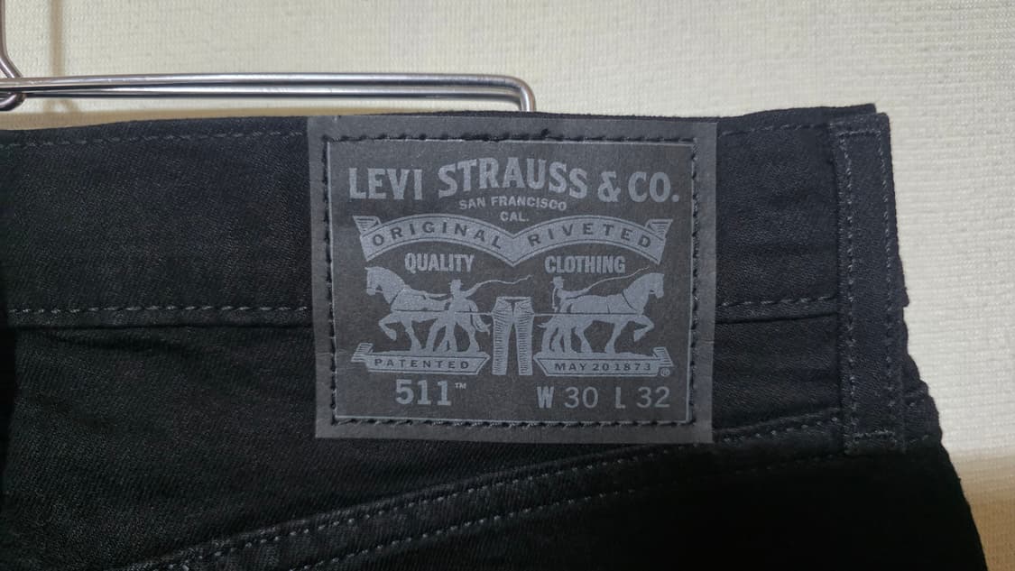 [새상품/W30 L32 ] 리바이스 511 슬림핏 블랙진 상품이미지5