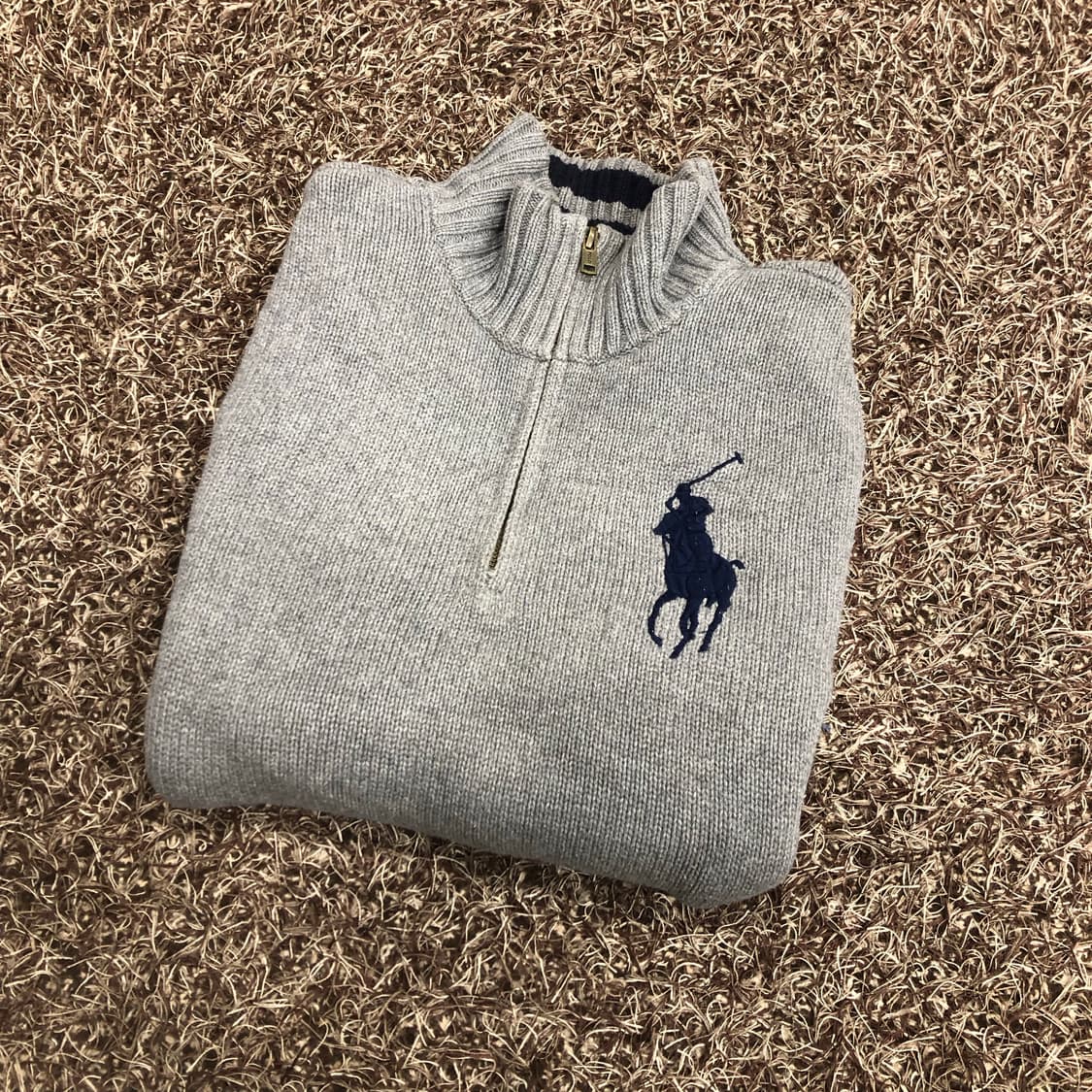 폴로 랄프로렌 빅포니 반집업 니트 상품이미지1