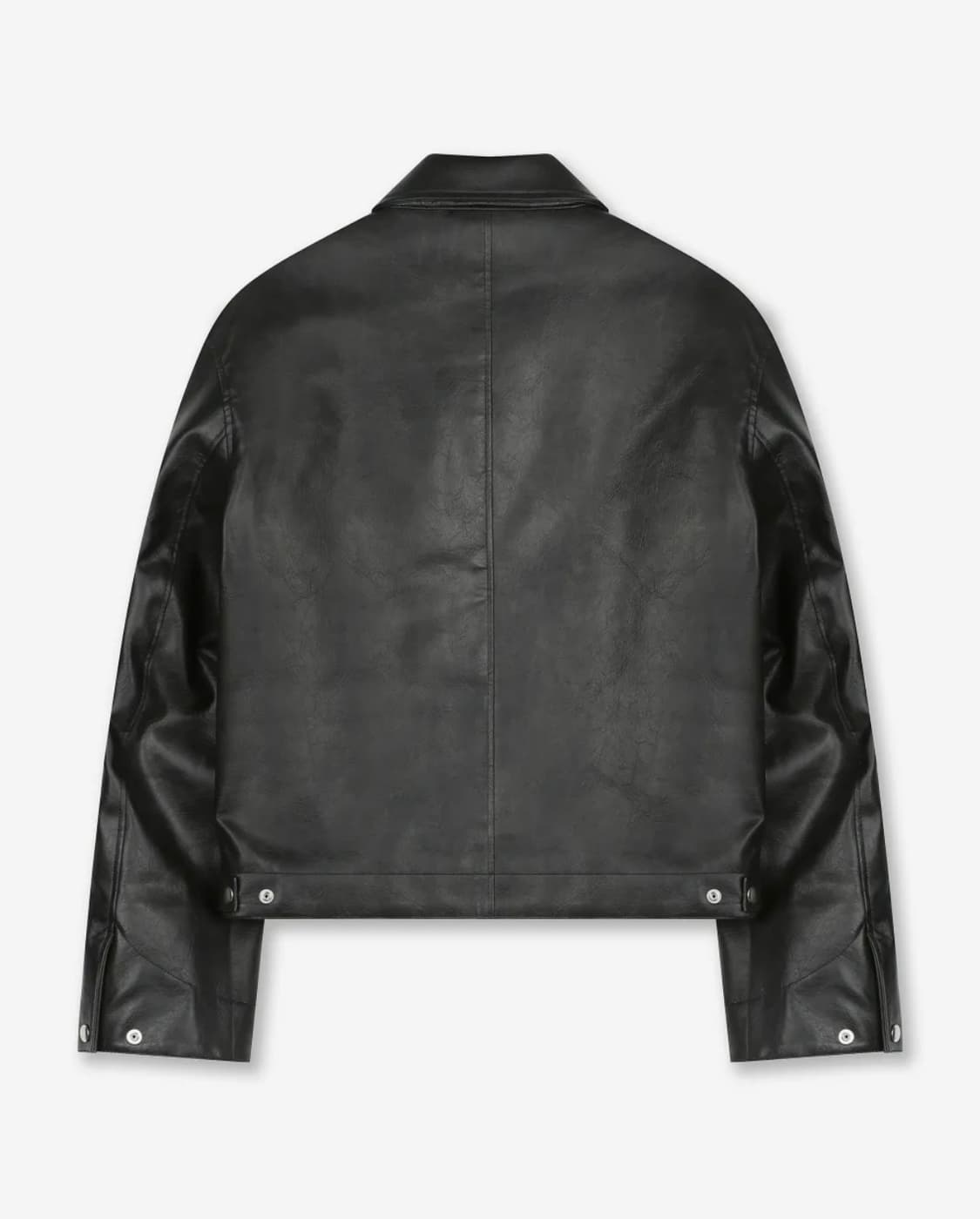 FAUX LEATHER WORK JACKET BLACK M SIZE 상품이미지2